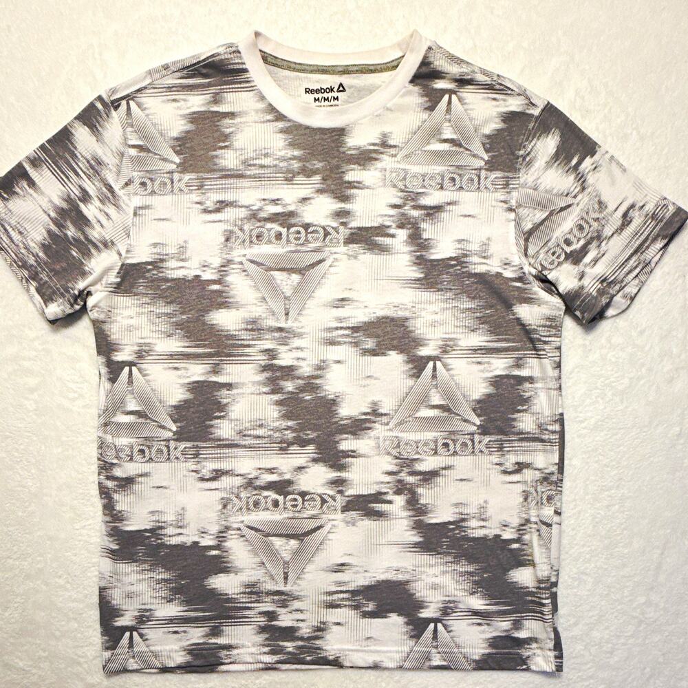 Reebok Men's Graphic Logo Crew Neck Short Sleeve Lightweight Knit T-Shirt M